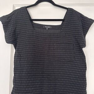 Madewell XS Black Patterned Women's Top